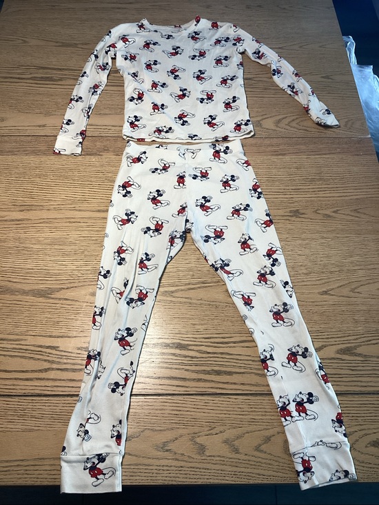 Disney Other - Disney White Pajama Set with Red & Black Cartoon Print